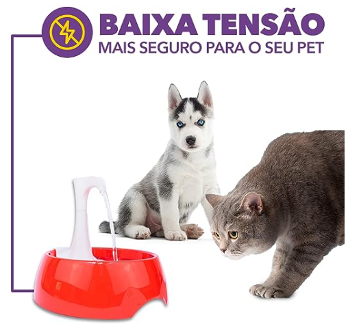 Fonte Amicus Bebedouro de Água Aqua First USB Bivolt para Animais de Estimação, Gatos e Cães