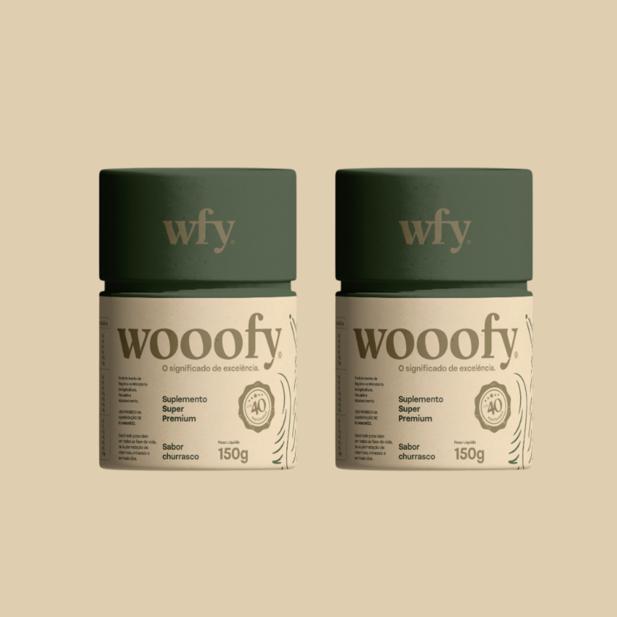 Kit 2 Suplemento Alimentar Wooofy Super Premium