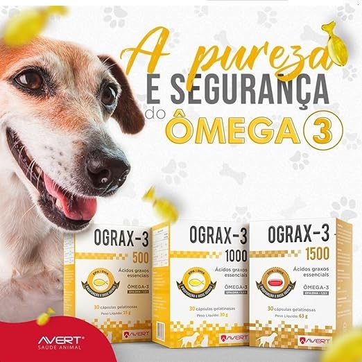 Ograx 3 500 mg - Suplemento Para Cães E Gatos - 30 Cápsulas